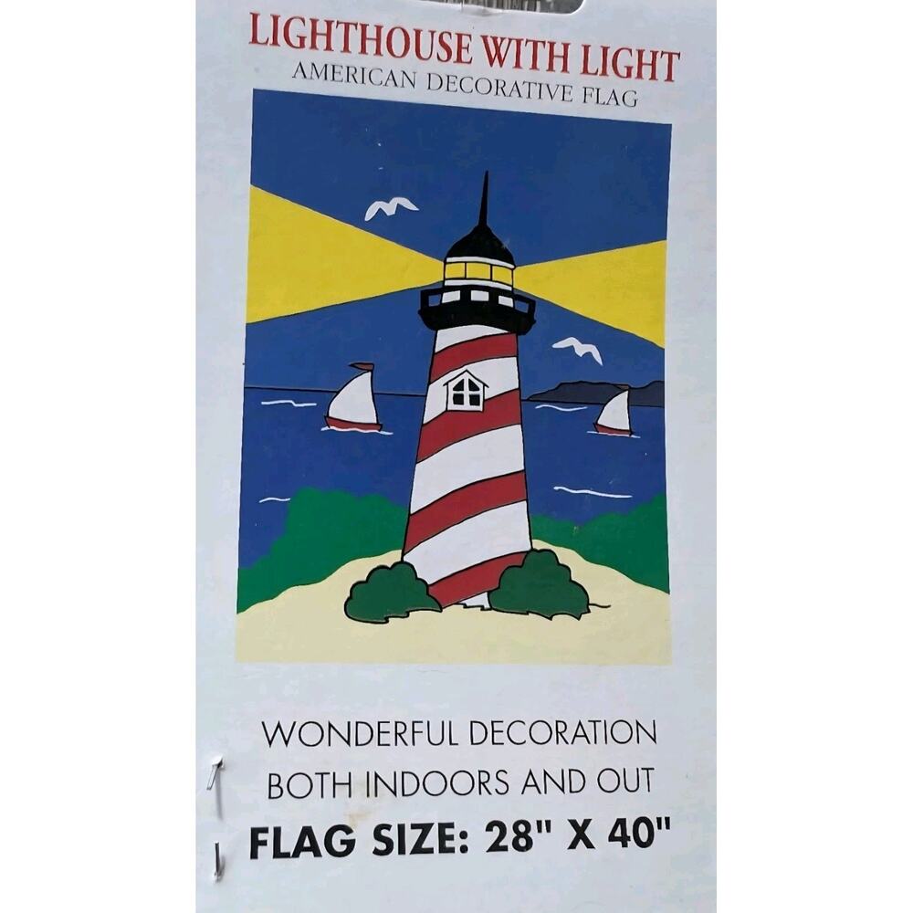 NEW! 28x40 Lighthouse American Decorative Garden Flag